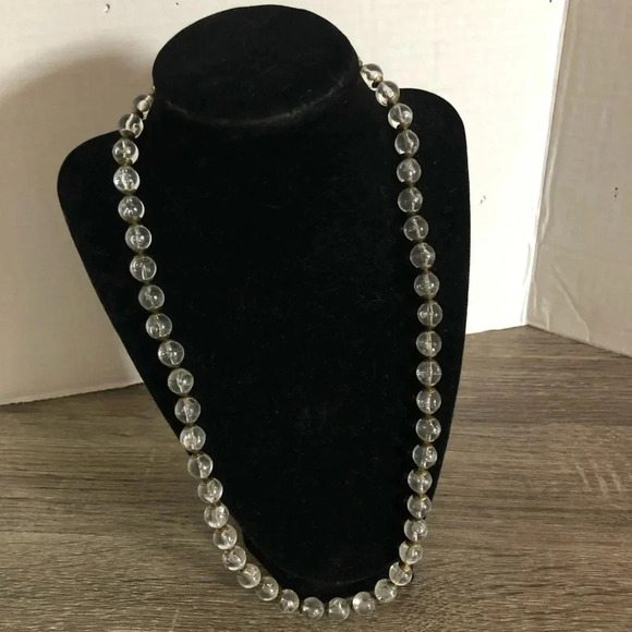 Vtg Lucite Beaded Necklace - Picture 2 of 11